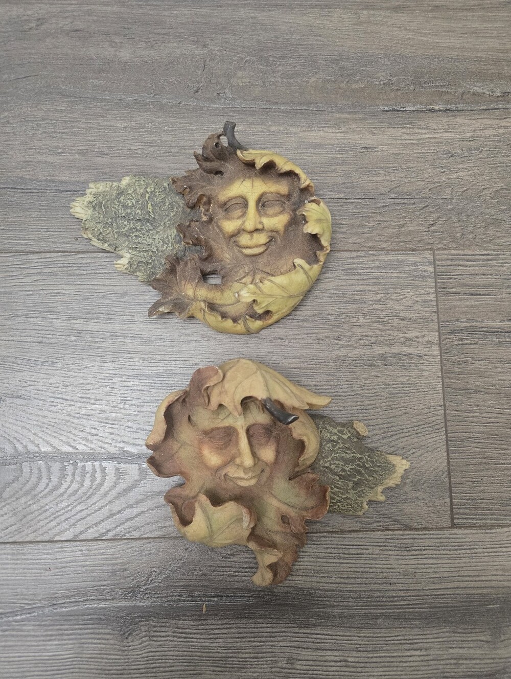 Innovations Oak Leafman Face Wall Plaque Set Of 2 Mythical Whimsey Decor